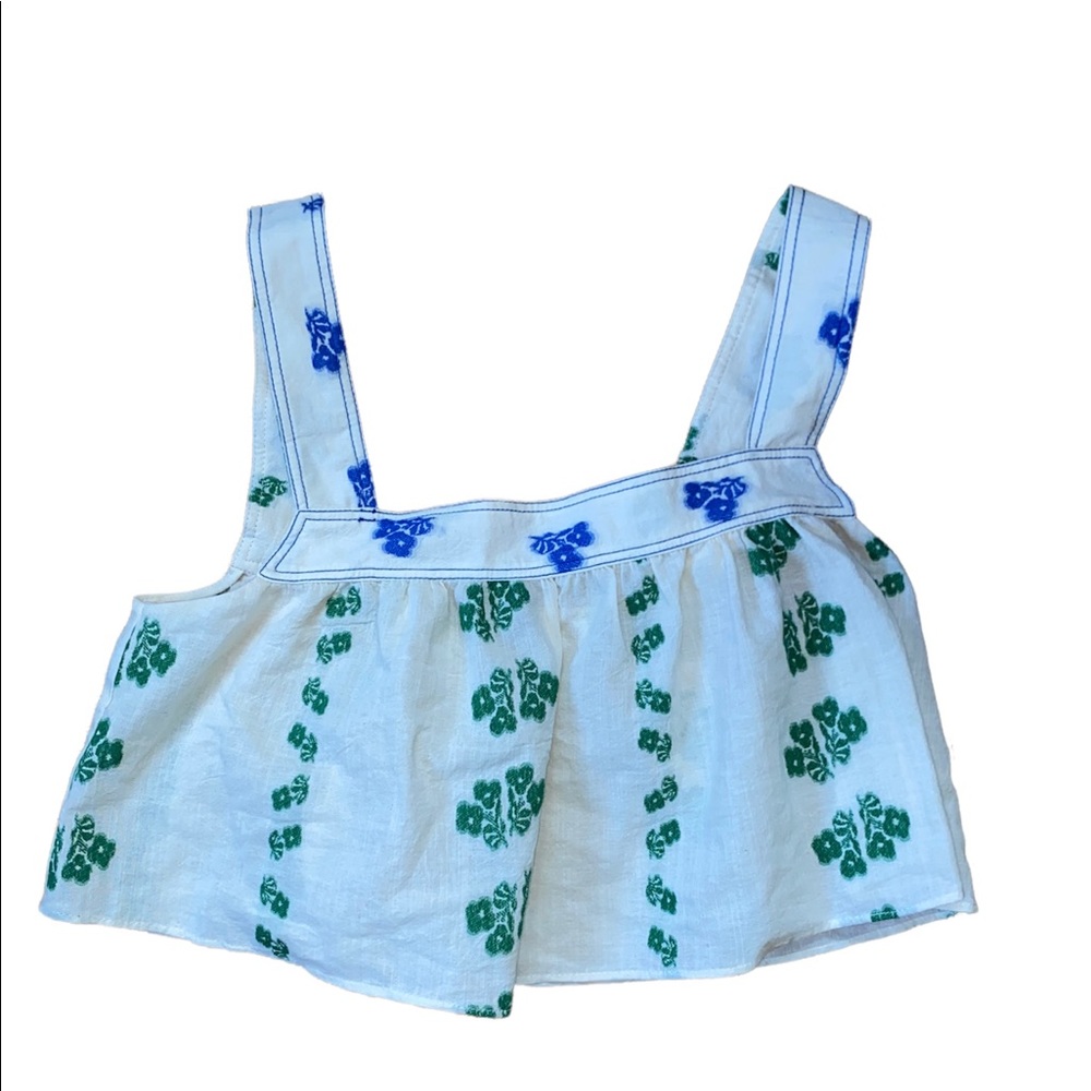 Zara size medium floral flows crop top
